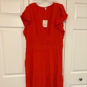 NWT Knox Rose Size 2XL Burnt Orange Maxi Dress
